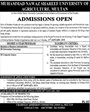 Admission notice for Muhammad Nawaz Sharif University Of Agriculture Multan