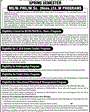 Admission notice for Bahauddin Zakariya University Bzu Multan