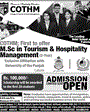 Admission notice for College of Tourism and Hotel Management COTHM Pakistan
