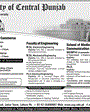 Admission notice for University of Central Punjab (UCP) Lahore