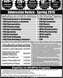 Admission notice for University Of Sargodha UOS