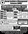 Admission notice for Barani Institute of Management Sciences Rawalpindi