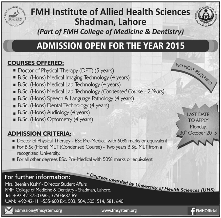 allied health science degree
