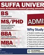 Admission notice for Dha Suffa University Karachi