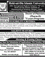 Admission notice for Mohi-ud-Din Islamic University Islamabad