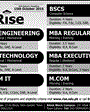 Admission notice for Rise School of Accountancy Lahore