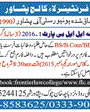 Admission notice for Frontier Law College, Peshawar