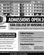 Admission notice for Isra University Islamabad