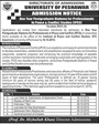 Admission notice for University Of Peshawar