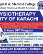Admission notice for Liaquat National Hospital & Medical College, Karachi