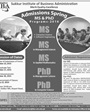 Admission notice for Sukkur Institute Of Business Administration IBA University