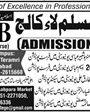 Admission notice for Jinnah Muslim College Islamabad