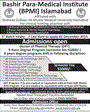 Admission notice for Bashir Medical Institute Islamabad
