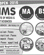 Admission notice for Aawaz Institute of Media Sciences (AIMS) Karachi