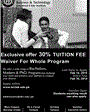 Admission notice for Institute Of Business And Technology Karachi