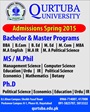 Admission notice for Qurtuba University of Science & Information Technology Peshawar