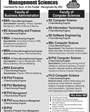 Admission notice for The Institute Of Management Sciences Lahore (PAK AIMS)