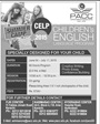Admission notice for Pakistan American Cultural Center, Karachi
