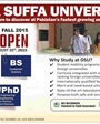 Admission notice for Dha Suffa University Karachi