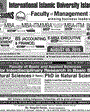 Admission notice for International Islamic University IIU Islamabad