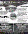 Admission notice for Hitec University Taxila