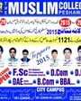 Admission notice for The Muslim Postgraduate College of Commerce and Management Sciences