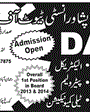 Admission notice for Peshawar Institute of Technology