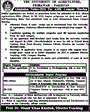 Admission notice for The University Of Agriculture Peshawar