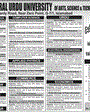 Admission notice for Federal Urdu University Of Arts, Science And Technology Islamabad