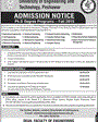 Admission notice for University of Engineering and Technology (UET) - Peshawar