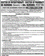 Admission notice for Peoples University Of Medical & Health Science For Women Nawabshah
