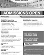 Admission notice for The University of Lahore Gujrat