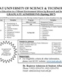 Admission notice for Kohat University Of Science & Technology, Khyber