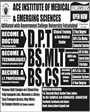 Admission notice for Ace Institute of Medical & Emerging Sciences