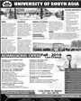 Admission notice for Institute of South Asia ISA Lahore