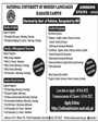 Admission notice for National University of Modern Languages Karachi
