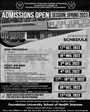 Admission notice for College of Nursing Islamabad