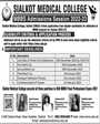 Admission notice for Sialkot Medical College