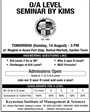 Admission notice for Keynesian Institute of Management & Sciences