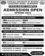 Admission notice for National University of Modern Languages Faisalabad