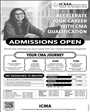 Admission notice for Institute of Cost and Management Accountants of Pakistan (ICMAP) Rawalpindi