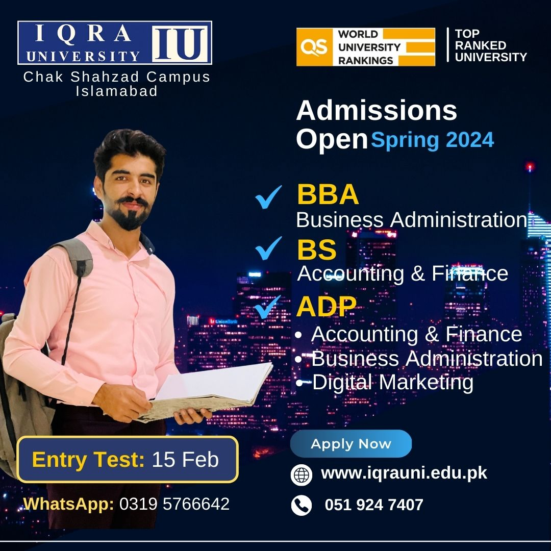 Iqra University Admission 2024