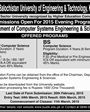 Admission notice for Balochistan University Of Engineering & Technology Khuzdar