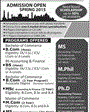 Admission notice for The University of Lahore Islamabad