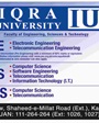 Admission notice for Iqra University Karachi