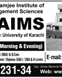 Admission notice for Sir Adamjee Institute Management Sciences Karachi