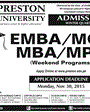 Admission notice for Preston University Kohat