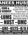 Admission notice for Anees Hussain Karachi