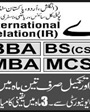 Admission notice for City College of Commerce Rawalpindi