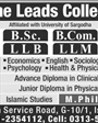 Admission notice for The Leads College Islamabad
